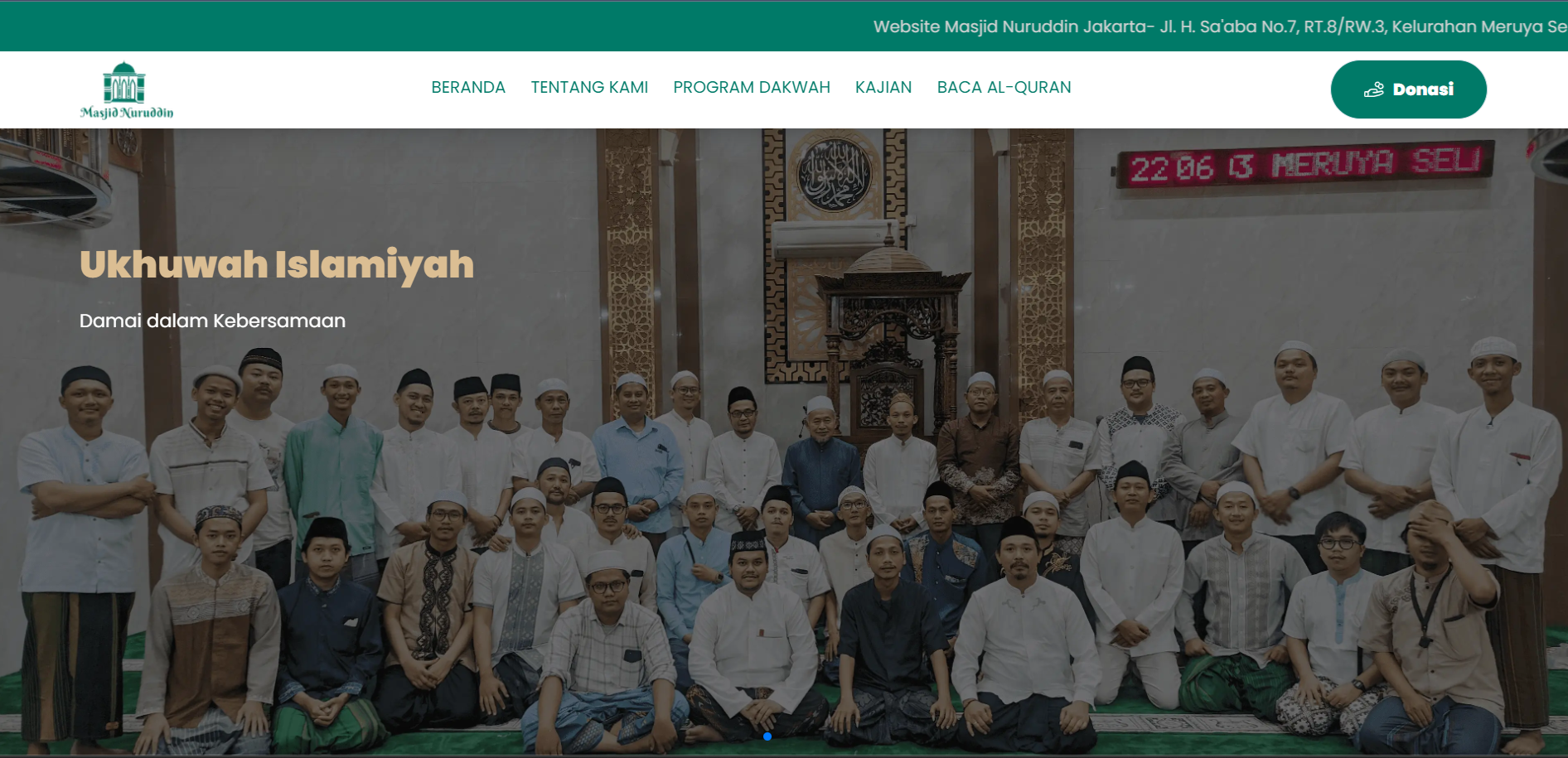 Masjid Nuruddin Landing Page